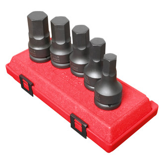 Sunex® - 3/4" Drive SAE Hex Impact Bit Socket Set (5 Pieces)