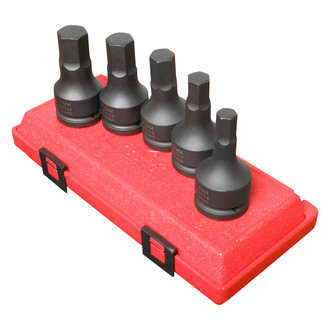 Sunex® - 3/4" Drive Metric Hex Impact Bit Socket Set (5 Pieces)