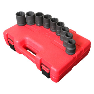 Sunex® - 3/4" Drive SAE 12-Point Standard Thin Wall Impact Socket Set (9 Pieces)