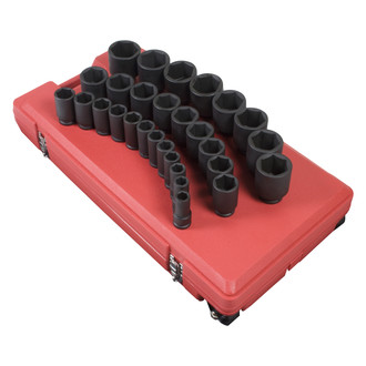 Sunex® - 3/4" Drive SAE 6-Point Deep Impact Socket Set (29 Pieces)