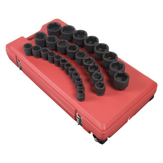 Sunex® - 3/4" Drive SAE 6-Point Standard Impact Socket Set (29 Pieces)
