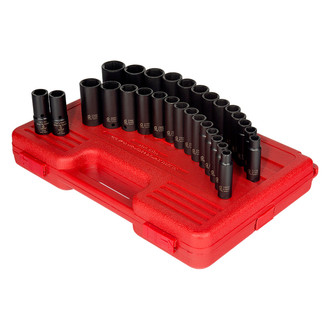 Sunex® - 1/2" Drive SAE/Metric 6-Point Deep Impact Socket Set (29 Pieces)