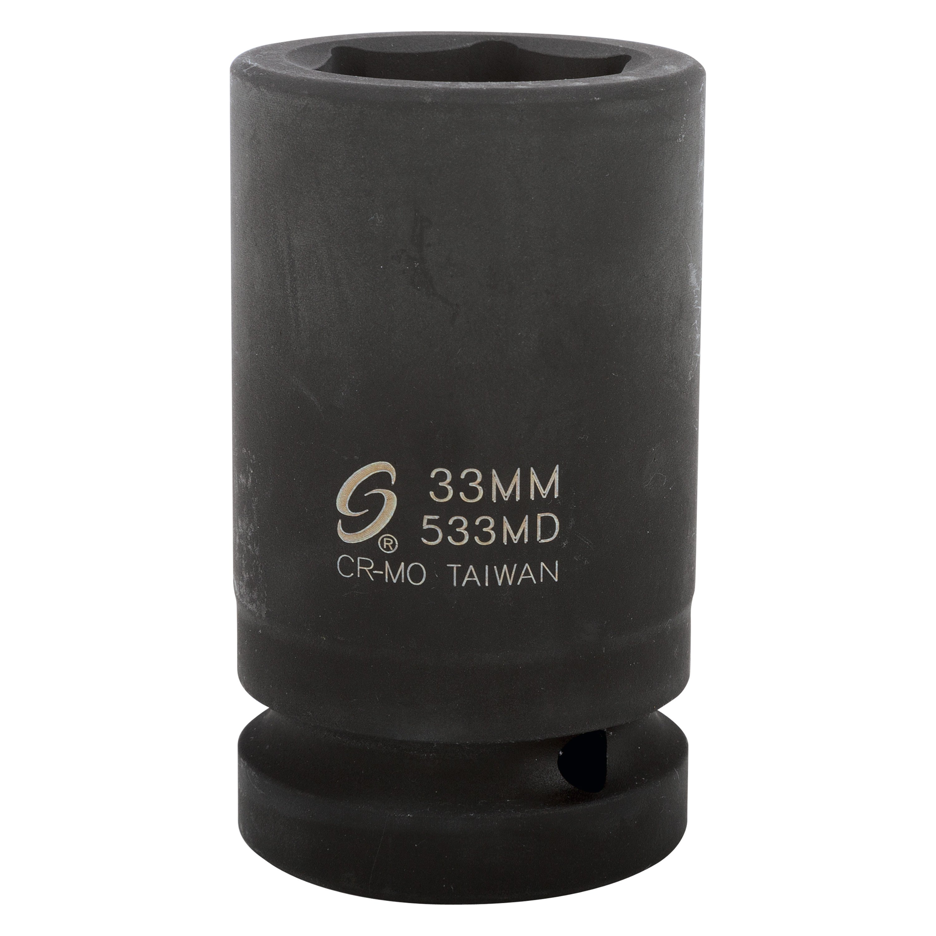 Sunex 533MD, 1 Inch Drive, 33mm Deep Impact Socket, Cr-Mo Steel, Radius Corner Design, Chamfered Opening, Dual Size Markings並行輸入