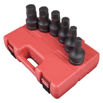 Sunex® - 1" Drive SAE Hex Impact Bit Socket Set (6 Pieces)