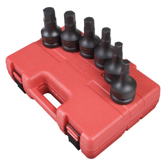 Sunex® - 1" Drive Metric Hex Impact Bit Socket Set (6 Pieces)