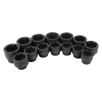 Sunex® - 1" Drive SAE 6-Point Standard Impact Socket Set (16 Pieces)