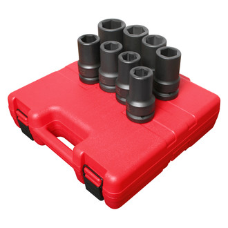 Sunex® - 1" Drive SAE 6-Point Deep Impact Socket Set (8 Pieces)