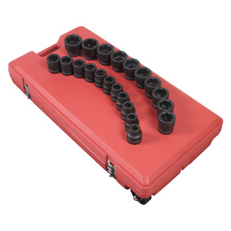 Sunex® - 1" Drive SAE 6-Point Standard Impact Socket Set (21 Pieces)