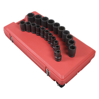 Sunex® - 1" Drive SAE 6-Point Deep Impact Socket Set (21 Pieces)