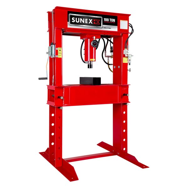 Sunex® - 100 t Air/Hydraulic H-Type Fully-Welded Press with Hand Winch