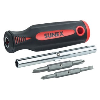 Sunex® - 4-piece Multi Material Handle Dual Sided Bits Multi-Bit Screwdriver Kit
