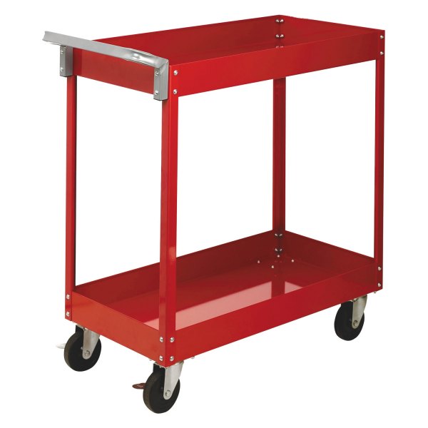 Sunex® - Economy 30" x 16" x 32.5" Red Steel 1-Shelf Service Cart