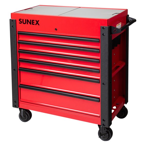 Sunex® - Red Slide Top Rolling Tool Cabinet (20" W x 37" D x 43" H)