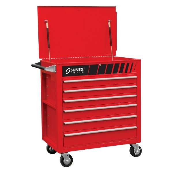 Sunex® - Red Premium Rolling Tool Cabinet (25" W x 38" D x 45" H)