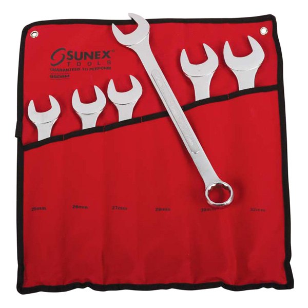 Sunex® 9606MA - 5-piece 25 to 32 mm 12-Point Straight Combination