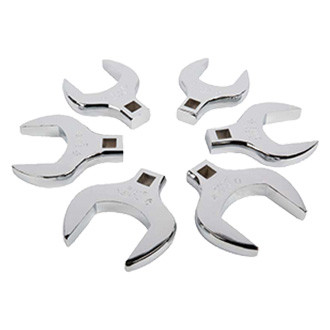 Sunex® - 6-piece 3/8" Drive 1-5/8" to 2-1/4" Full Polished Open End Crowfoot Wrench Set