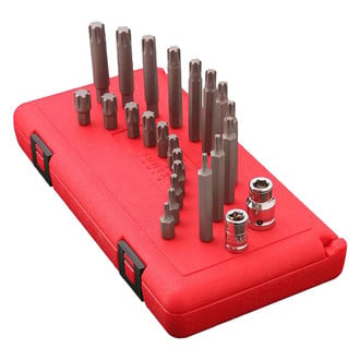 Sunex® - Ribe Bit Set with Bit Holders (24 Pieces)