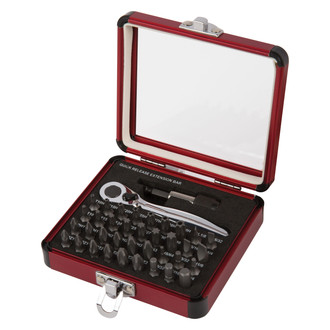 Sunex® - 1/4" Bit Holder Size Ratchet Bit Driver and Bit Set, 38 Pieces