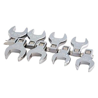 Sunex® - 8-piece 3/8" Drive 24 to 32 mm Full Polished Open End Crowfoot Wrench Set