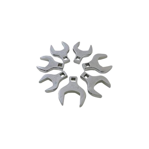 Sunex® - 7-piece 1/2" Drive 34 to 46 mm Full Polished Open End Crowfoot Wrench Set