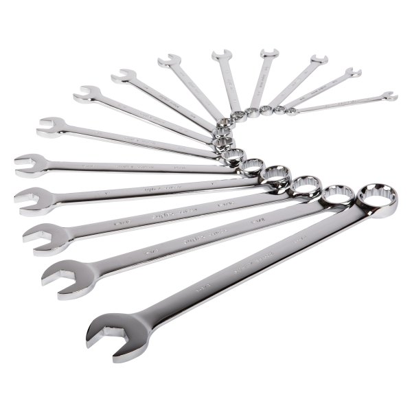 Sunex® - 14-piece 3/8" to 1-1/4" 12-Point Straight V-Groove Combination Wrench Set