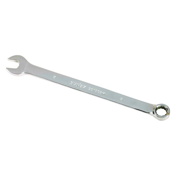 Sunex® - 9 mm 12-Point Straight V-Groove Full Polish Combination Wrench