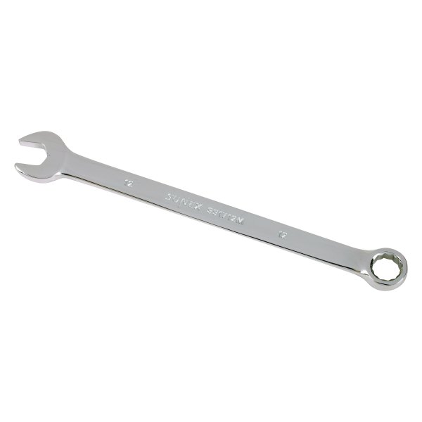 Sunex® - 12 mm 12-Point Straight V-Groove Full Polish Combination Wrench