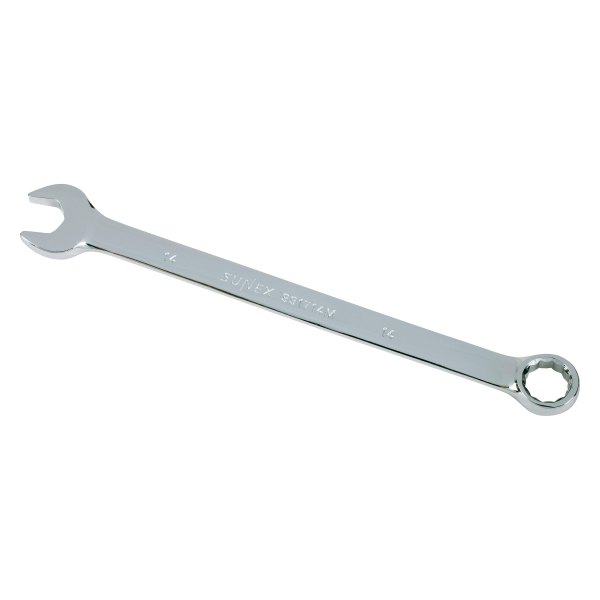 Sunex® - 14 mm 12-Point Straight V-Groove Full Polish Combination Wrench