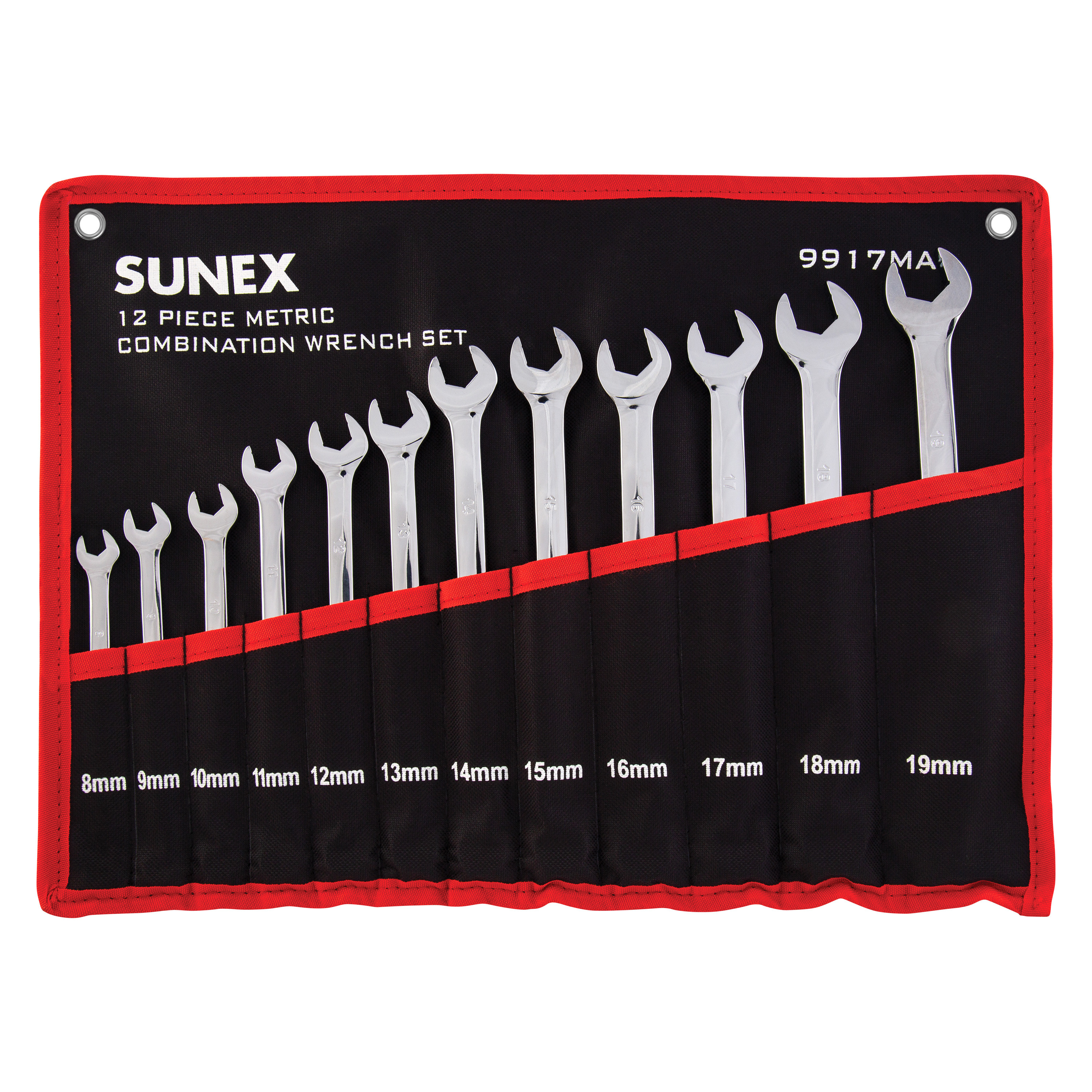 Sunex® 9917MA - 12-piece 8 to 19 mm 12-Point Straight V-Groove