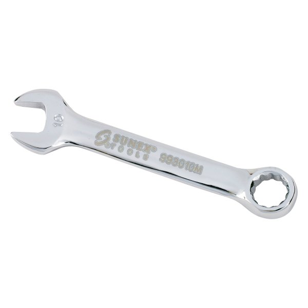Sunex® - 10 mm 12-Point Straight Head Stubby Mirror Polished Combination Wrench