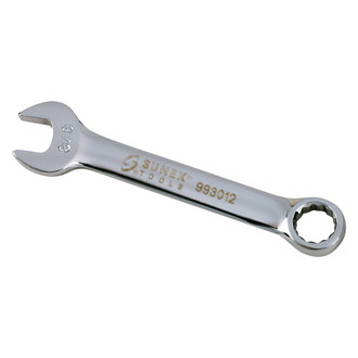 Sunex® - SAE 12-Point Straight Head Stubby Mirror Polished Combination Wrench