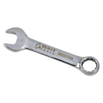 Sunex® 993013M - 13 mm 12-Point Straight Head Stubby Mirror Polished Combination Wrench