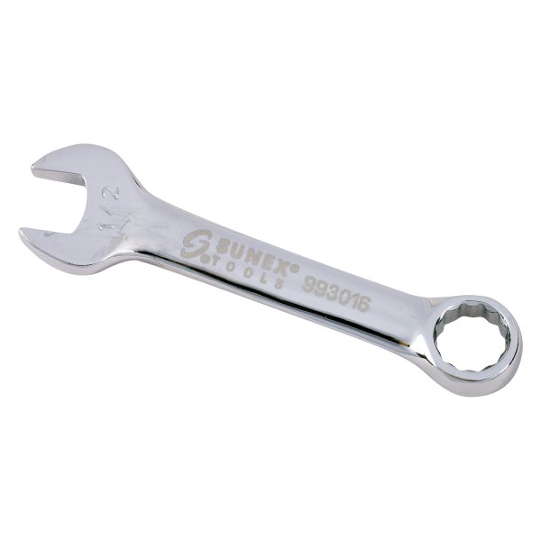 Sunex® - 1/2" 12-Point Straight Head Stubby Mirror Polished Combination Wrench
