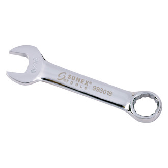 Sunex® - 9/16" 12-Point Straight Head Stubby Mirror Polished Combination Wrench