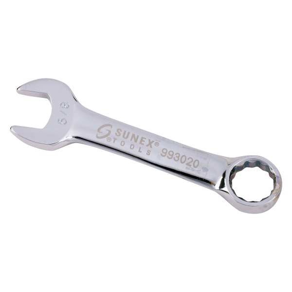 Sunex® - 5/8" 12-Point Straight Head Stubby Mirror Polished Combination Wrench