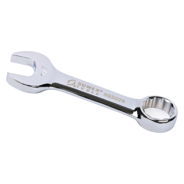 Sunex® - 7/8" 12-Point Straight Head Stubby Mirror Polished Combination Wrench