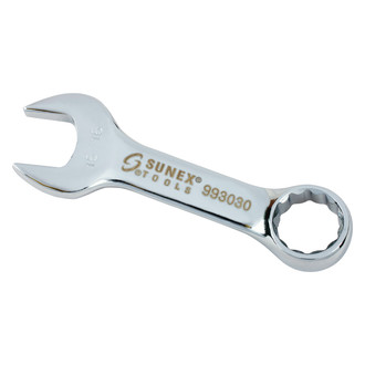 Sunex® - 15/16" 12-Point Straight Head Stubby Mirror Polished Combination Wrench