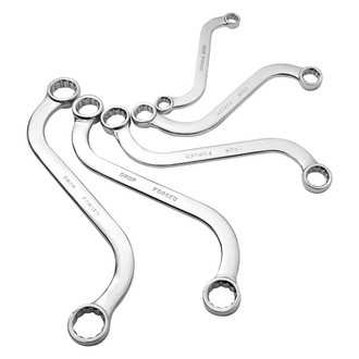 Sunex® - 5-piece 10 to 19 mm 12-Point S-Shaped Straight Head Full Polished Double Box End Wrench Set