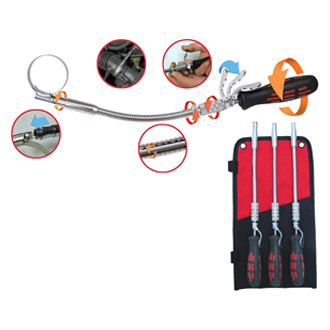 SUR&R® - 3-piece 5/16" to 1/4" Multi Material Handle Flexible Shaft Nut Driver Set