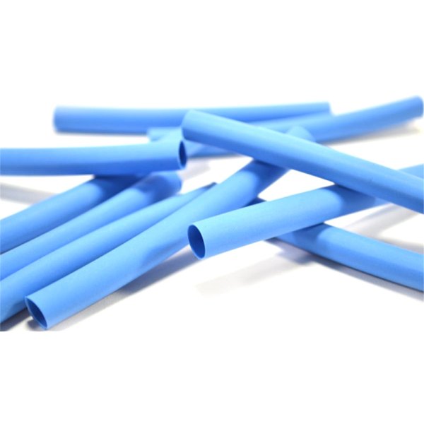 The Main Resource® - 3" x 1/4" 2:1 Polyolefin Blue Thin Wall Heat Shrink Tubings