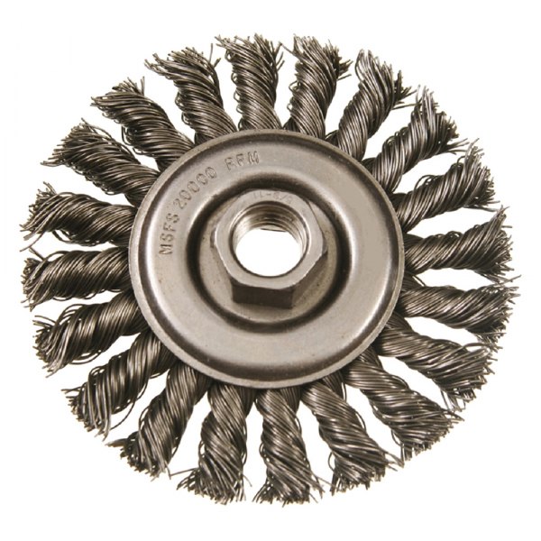The Main Resource® - 6" Carbon Steel Knotted Standard Twist Wheel Brush