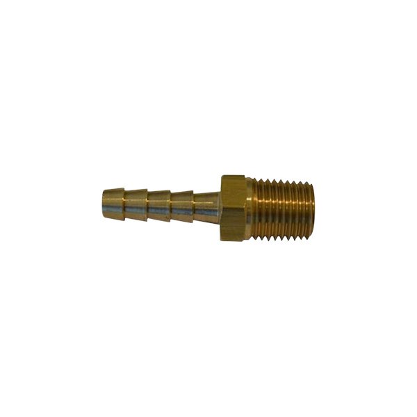 The Main Resource® - 1/4" (M) NPT x 1/4" OD Brass Barbed Hose Fitting