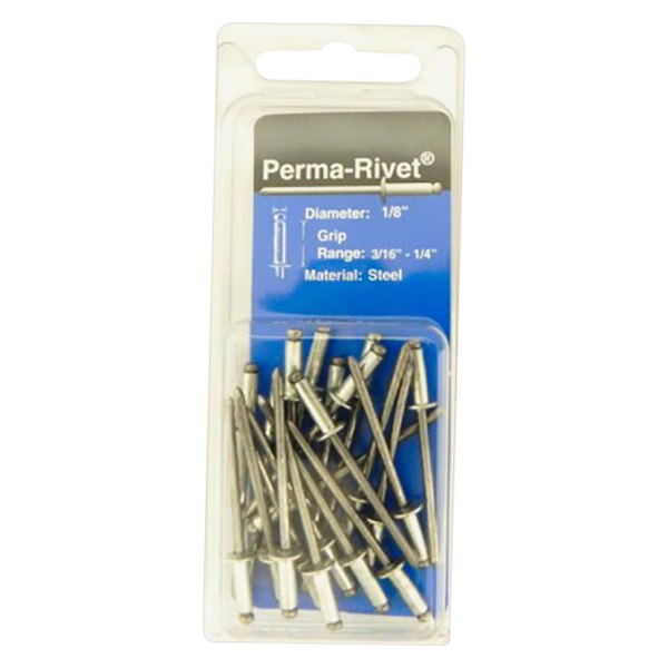 Thread Kits® - Perma-Rivet™ 1/8" x 1/8" SAE Aluminum Medium Head Silver Blind Rivets (25 Pieces)