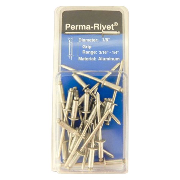 Thread Kits® - Perma-Rivet™ 1/8" x 3/8" SAE Aluminum Medium Head Silver Blind Rivets (15 Pieces)