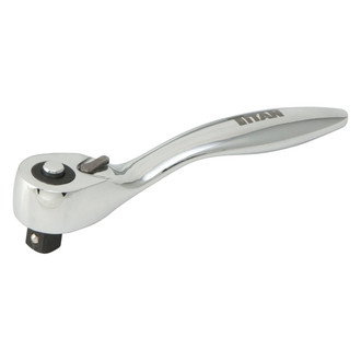 Titan Tools® 11204 - 1/4" Drive 3-1/2" Length 60 Teeth Quick Release Head Flat Metal Grip Ratchet