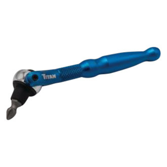Titan Tools® - Drive 4" Length 90 Teeth Flexible Head Diamond Knurled Grip Bit Driver