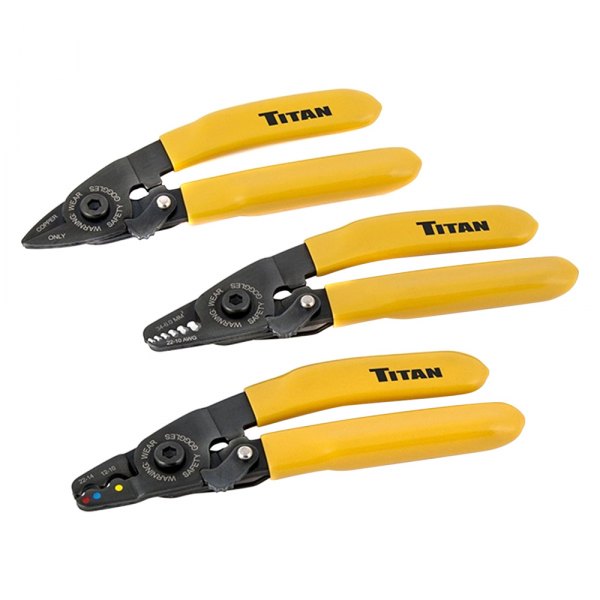 Titan Tools® - SAE 22-10 AWG Fixed Stripper/Crimper/Wire Cutter Multi-Tool Set