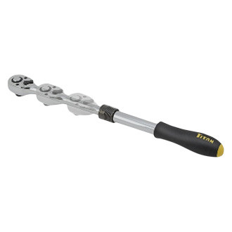 Titan Tools® 12074 - 1/2" Drive Adjustable Length 17" Length 72 Teeth Standard Head Cushion-Grip Ratchet