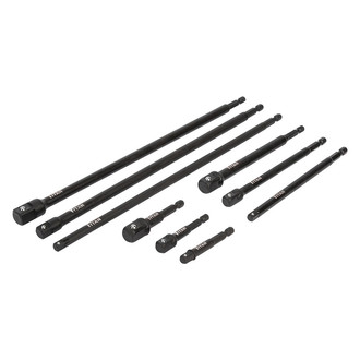 Titan Tools® - Hex to Square Impact Socket Adapter Set (9 Pieces)