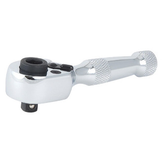 Titan Tools® - 1/4" Drive 3" Length Double End Head Diamond Knurled Grip Ratchet